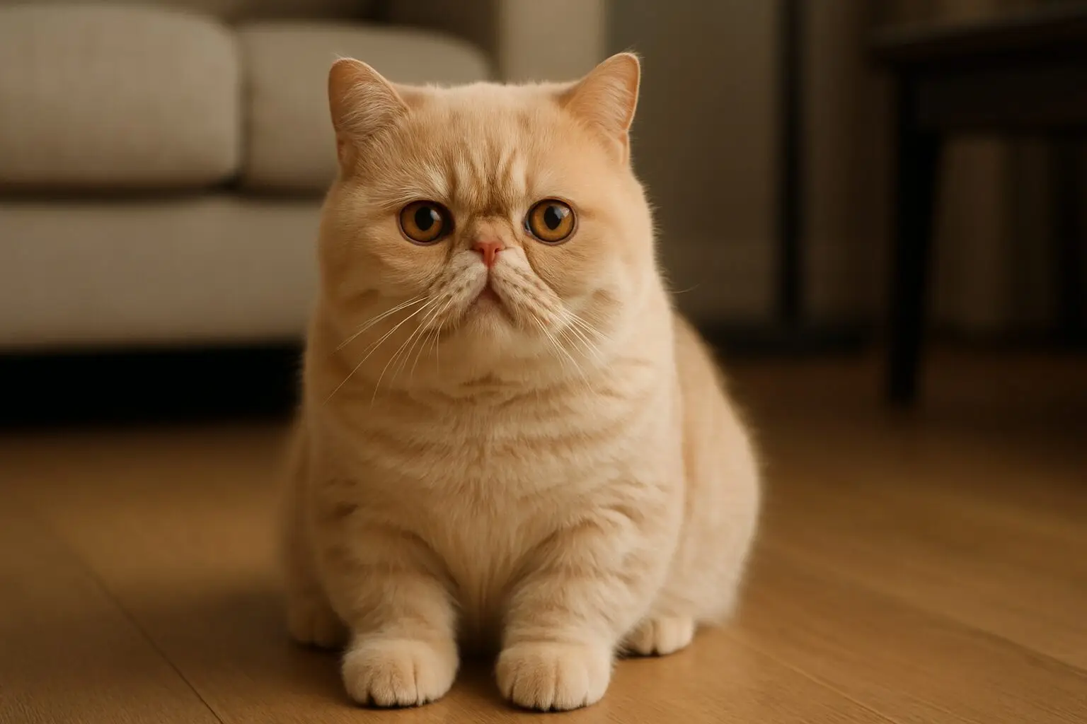 Gato exótico pelo corto